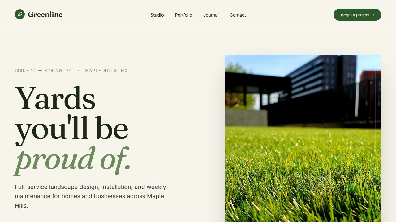 Example Landscaping Business website